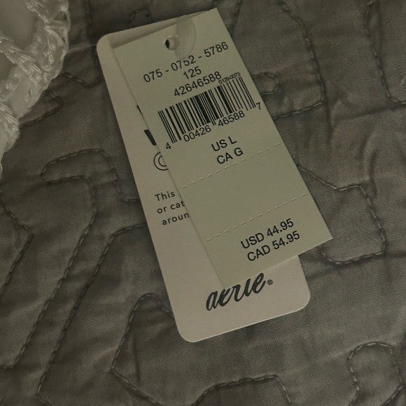 NWT Aerie Cream Crochet Bikini Top The Sun-Lover Crochet Bikini Top size large - Picture 7 of 7